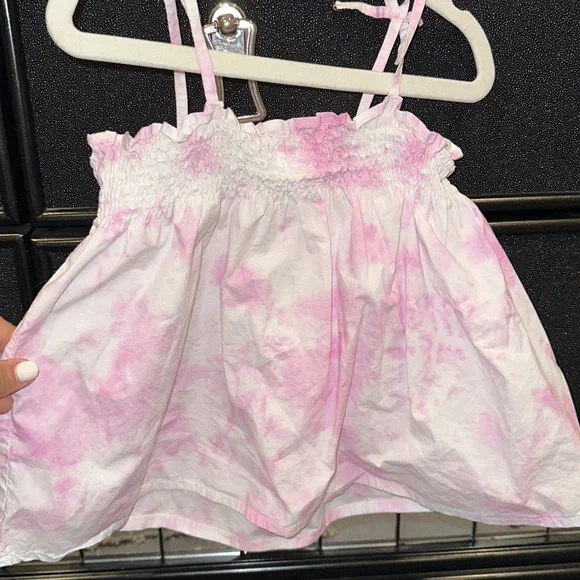 ZARA GIRLS PINK TIE DYE TOP - Picture 6 of 6